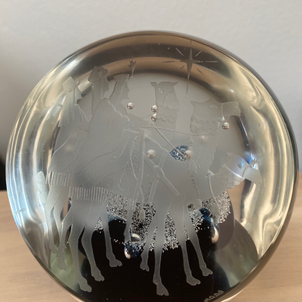 Caithness Scotland Glass Christmas paperweight